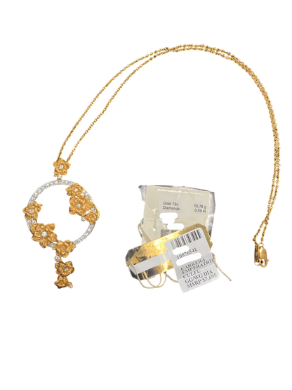 Carrera y Carrera “Emperatriz” Diamond Pendant in 18K White and Yellow Gold