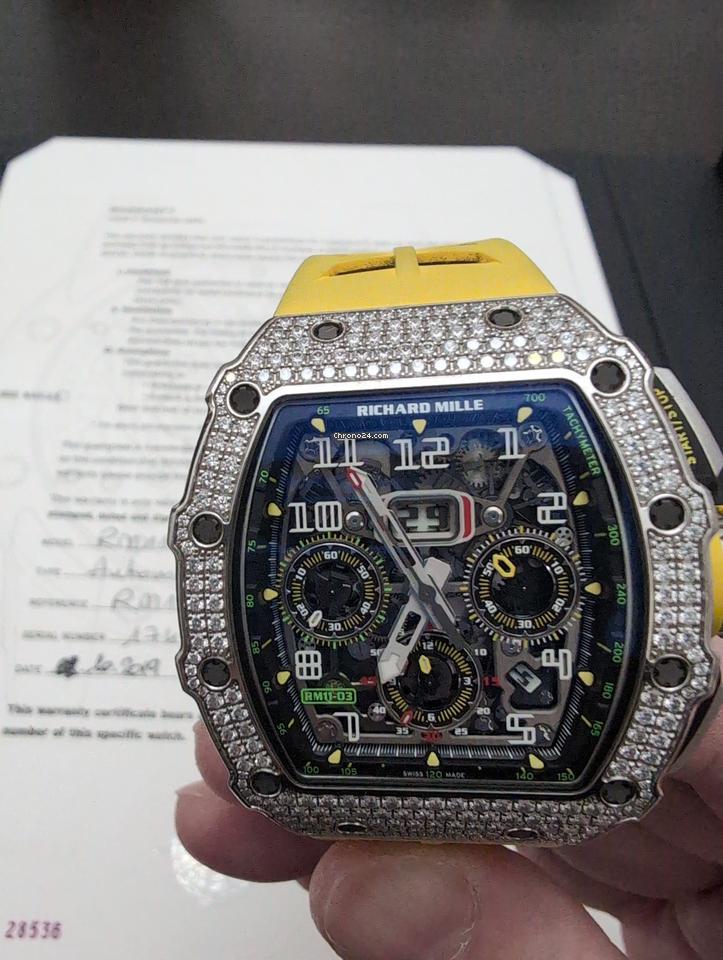Richard Mille RM 011 11-03 White Gold Diamond Original Factory limited 4 globally Condition: Like new & unworn | Year of production 2019 | Original box | Original papers