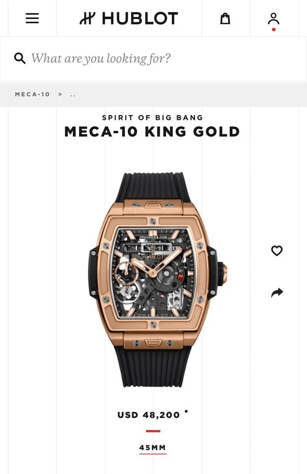 Hublot Spirit of Big Bang Meca-10 King Gold - Full Set - 614.OX.1180.RX Stunning and Immaculate Full Set