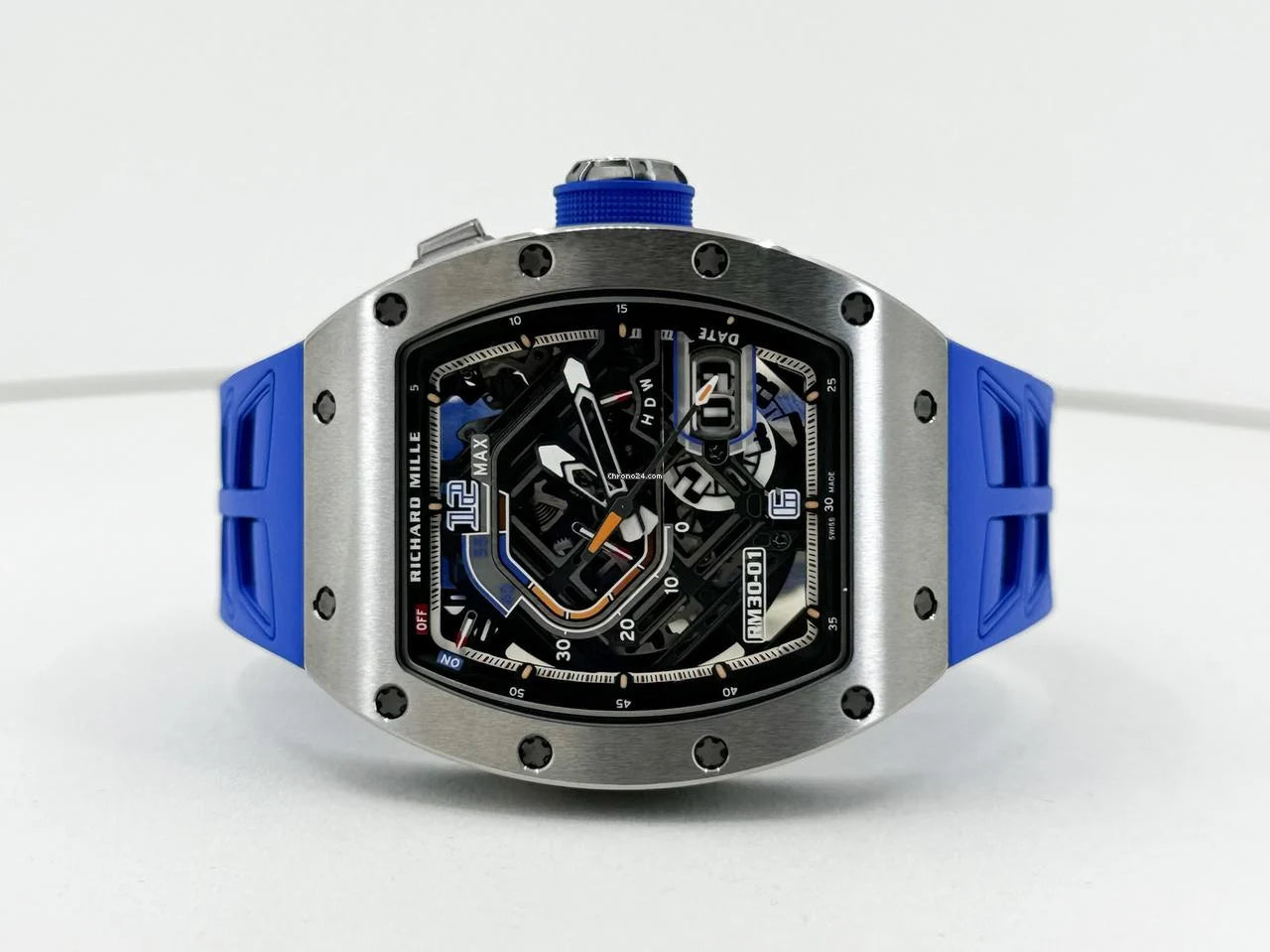 Richard Mille RM 030 Automatic Declutchable Rotor Blue Strap RM 30-01 Condition: New | Original box | Original papers