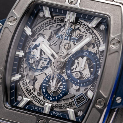Hublot Spirit of Big Bang Blue Titanium Chronograph 42mm Full Set 641.NX.7170.LR Used (Very good) | Original box | Original papers