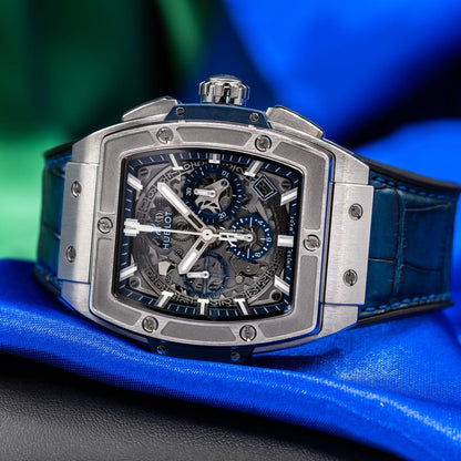 Hublot Spirit of Big Bang Blue Titanium Chronograph 42mm Full Set 641.NX.7170.LR Used (Very good) | Original box | Original papers