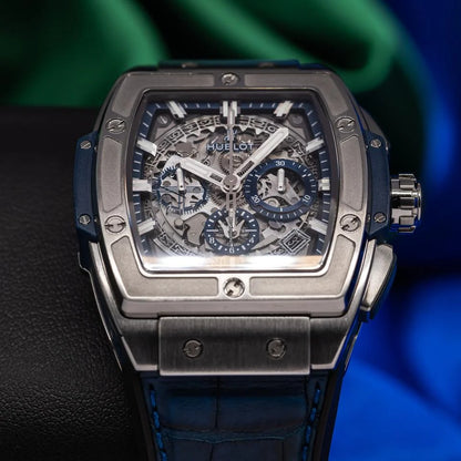 Hublot Spirit of Big Bang Blue Titanium Chronograph 42mm Full Set 641.NX.7170.LR Used (Very good) | Original box | Original papers