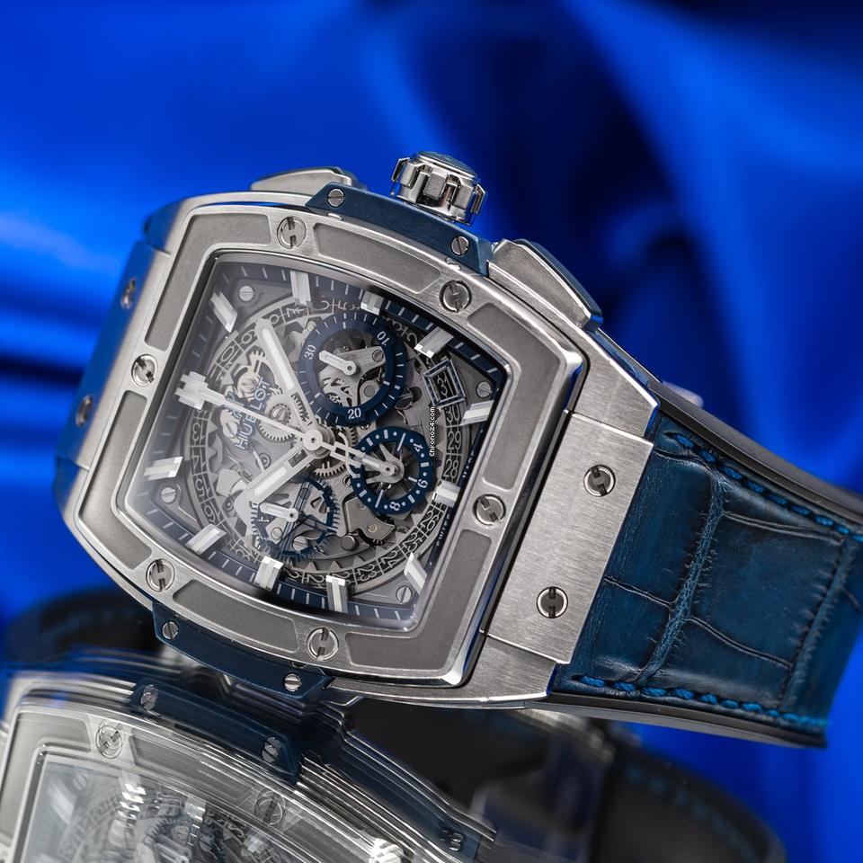 Hublot Spirit of Big Bang Blue Titanium Chronograph 42mm Full Set 641.NX.7170.LR Used (Very good) | Original box | Original papers
