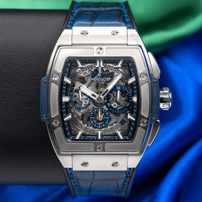 Hublot Spirit of Big Bang Blue Titanium Chronograph 42mm Full Set 641.NX.7170.LR Used (Very good) | Original box | Original papers