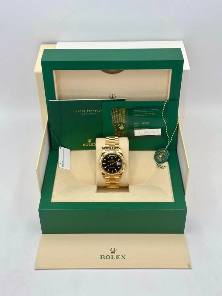 Rolex Day-Date 40 NEW 2025 Day-Date 40mm 228238 Presidential Black Dial Condition: New | Year of production 2025 | Original box | Original papers