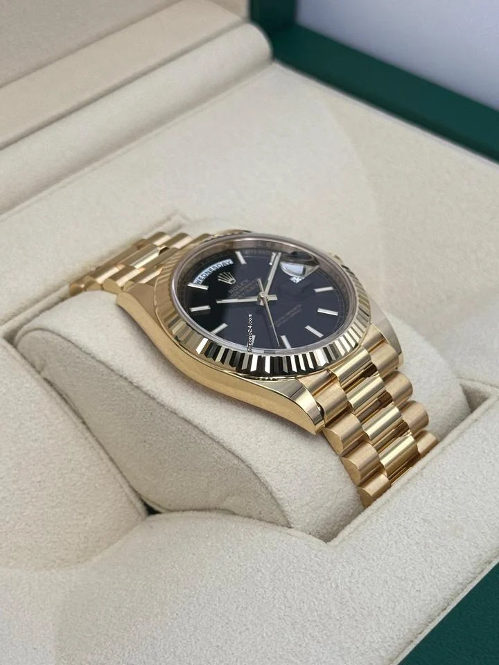 Rolex Day-Date 40 NEW 2025 Day-Date 40mm 228238 Presidential Black Dial Condition: New | Year of production 2025 | Original box | Original papers