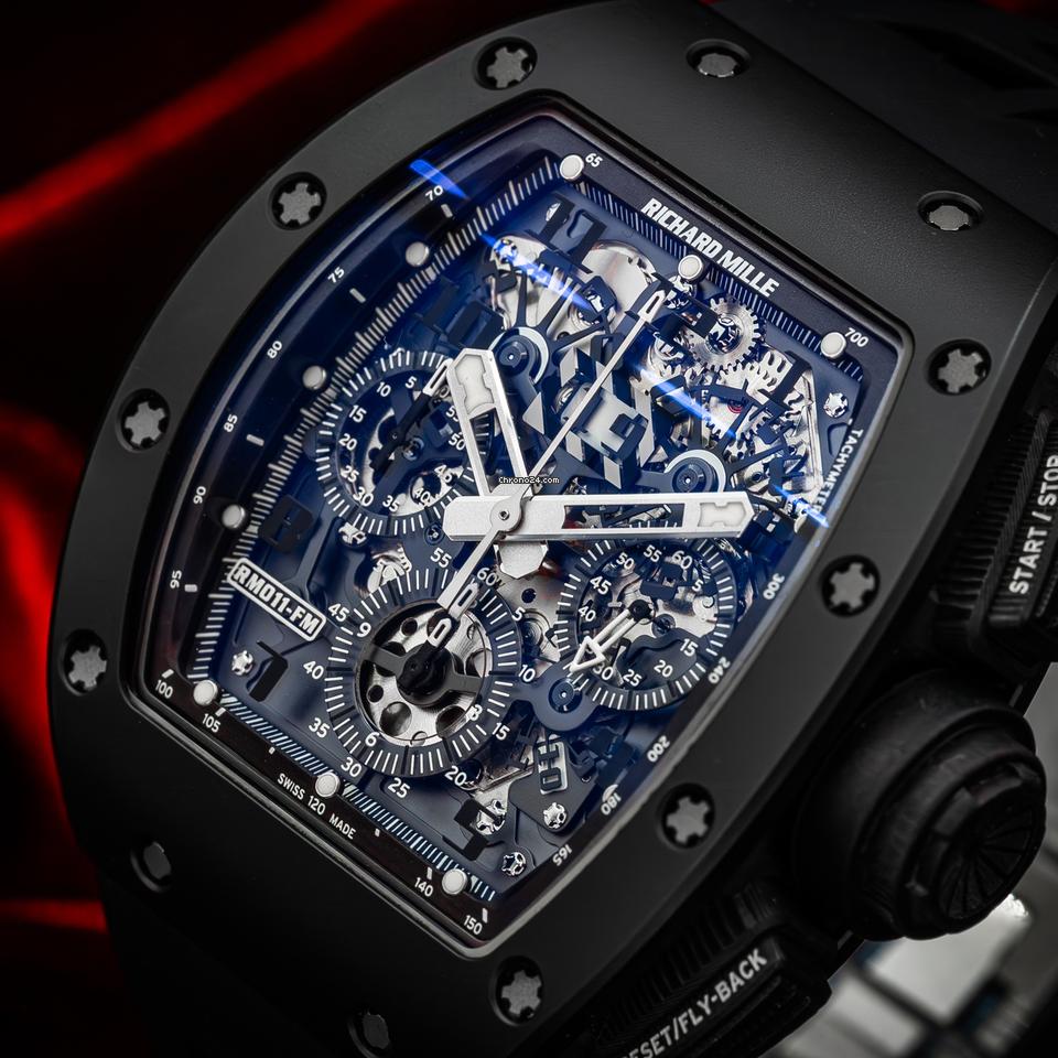 Richard Mille RM 011 Black Phantom Limited 1 of 50 Complete Set RM 11 RM011 Used (Very good) | Original box | Original paper