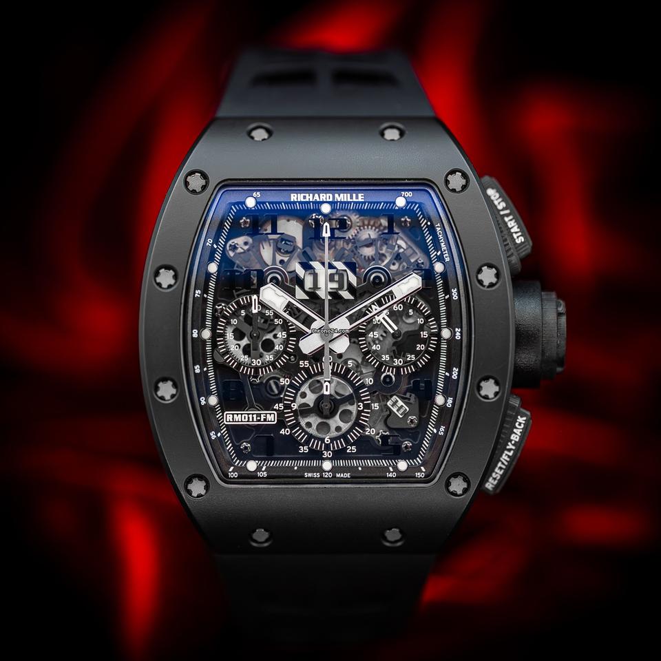 Richard Mille RM 011 Black Phantom Limited 1 of 50 Complete Set RM 11 RM011 Used (Very good) | Original box | Original paper