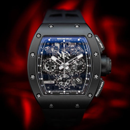 Richard Mille RM 011 Black Phantom Limited 1 of 50 Complete Set RM 11 RM011 Used (Very good) | Original box | Original paper