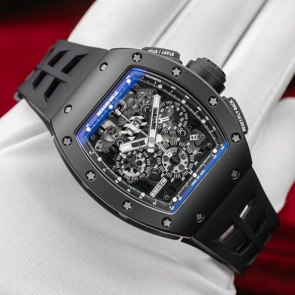 Richard Mille RM 011 Black Phantom Limited 1 of 50 Complete Set RM 11 RM011 Used (Very good) | Original box | Original paper