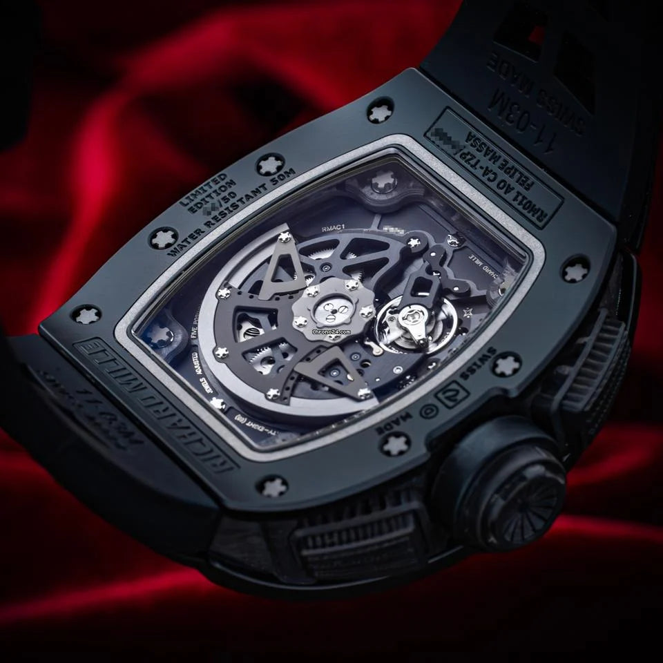 Richard Mille RM 011 Black Phantom Limited 1 of 50 Complete Set RM 11 RM011 Used (Very good) | Original box | Original paper