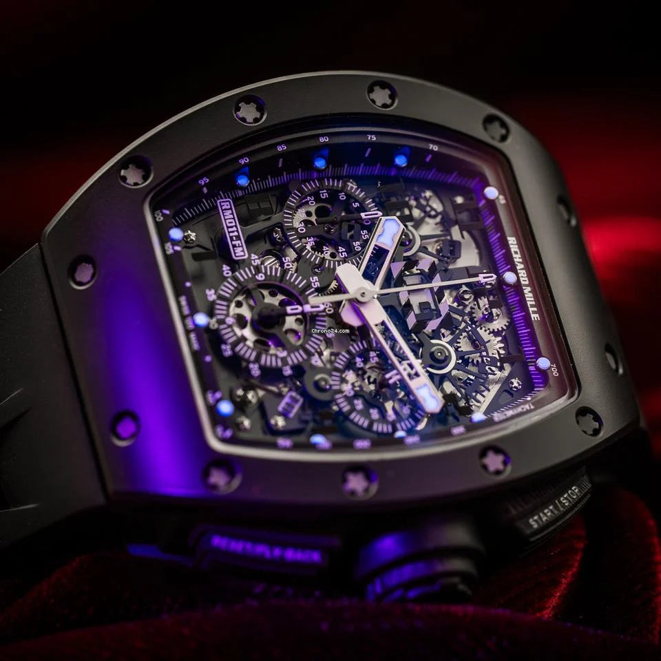 Richard Mille RM 011 Black Phantom Limited 1 of 50 Complete Set RM 11 RM011 Used (Very good) | Original box | Original paper
