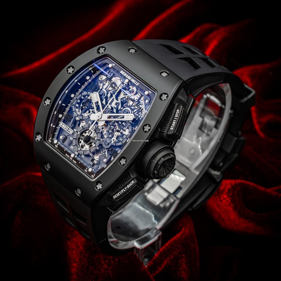 Richard Mille RM 011 Black Phantom Limited 1 of 50 Complete Set RM 11 RM011 Used (Very good) | Original box | Original paper