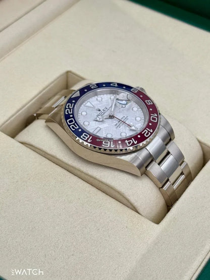 Rolex GMT-Master II NEW 2025 GMT-Master II “Pepsi” 40mm 126719BLRO White Gold Meteorite Dial Condition: New | Year of production 2025 | Original box | Original papers