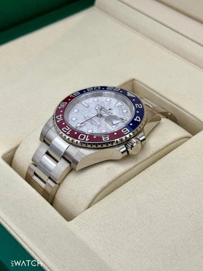 Rolex GMT-Master II NEW 2025 GMT-Master II “Pepsi” 40mm 126719BLRO White Gold Meteorite Dial Condition: New | Year of production 2025 | Original box | Original papers