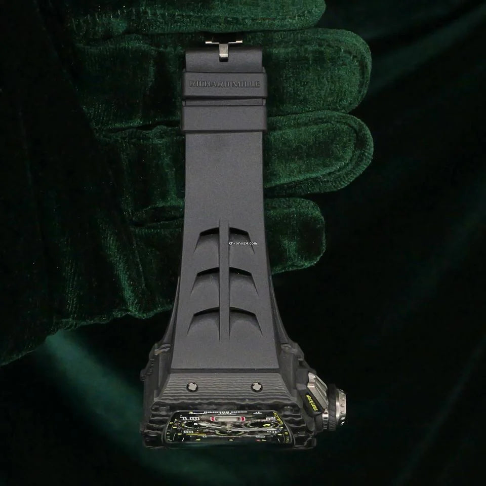 Richard Mille RM 011 MINT FULL SET Carbon Fiber Titanium Flyback Carbon Bezel Skeleton Dial RM11-03