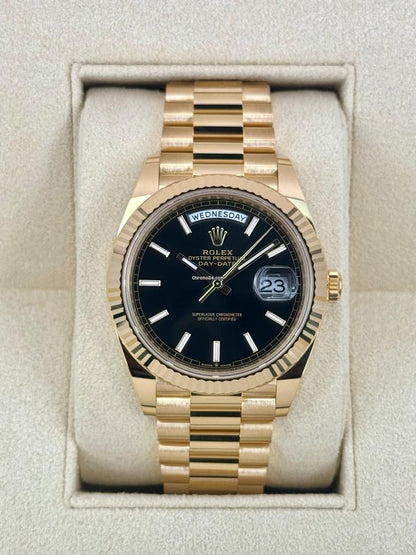 Rolex Day-Date 40 NEW 2025 Day-Date 40mm 228238 Presidential Black Dial Condition: New | Year of production 2025 | Original box | Original papers