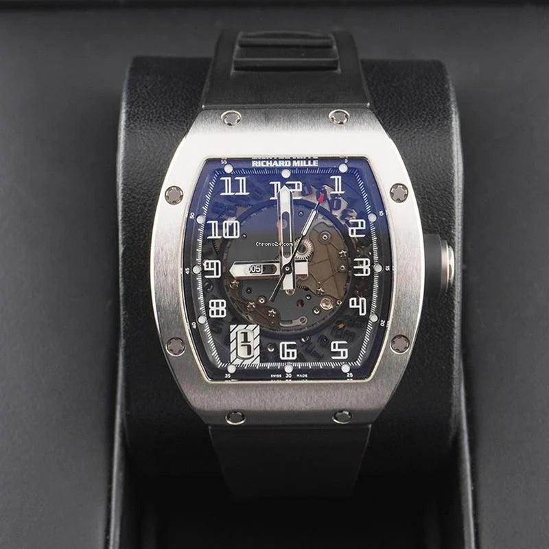 Richard Mille RM 005 White Gold Black Rubber Strap Used (Very good) | Year of production 2012 | Original box | Original papers