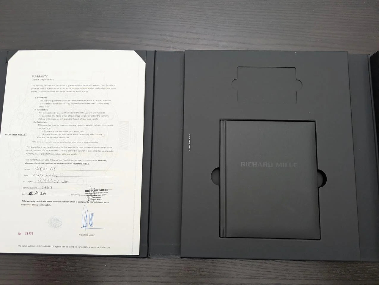 Richard Mille RM 011 11-03 White Gold Diamond Original Factory limited 4 globally Condition: Like new & unworn | Year of production 2019 | Original box | Original papers